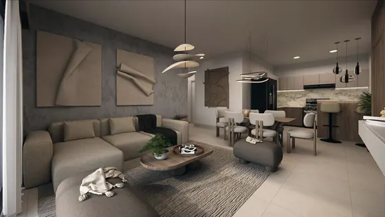 Sala y cocina de apartamento, Vista Park II